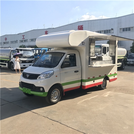 Factory self operated customized multi-functional mobile snack milk tea cart gasoline National VI emission vehicle now available