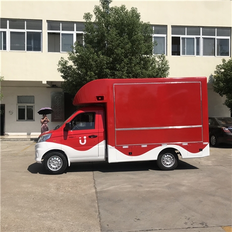 Factory self operated and self sold mobile fast food truck with large space and three sides for installment down payment of 10000 yuan