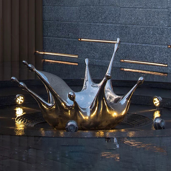 不锈钢水花景观雕塑