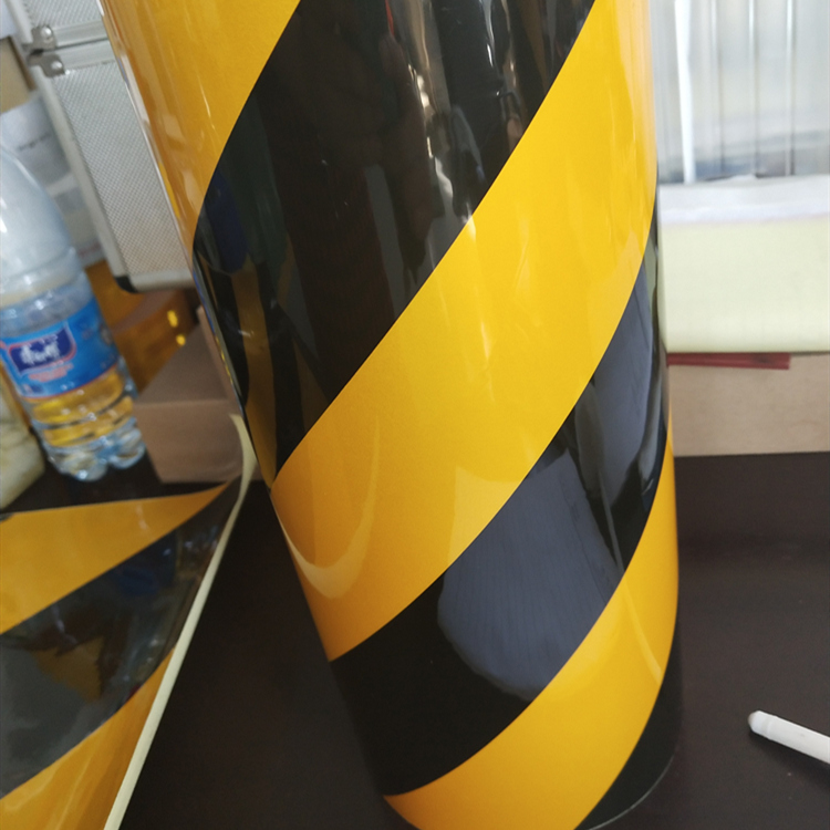 黄黑双色反光膜 黑黄相间反光膜厂家批发