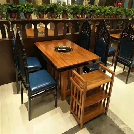 中式火锅桌椅 现货供应 火锅桌价格 大理石火锅餐