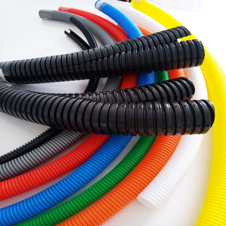 pp聚丙烯可开式软管阻燃双拼波纹管ad314