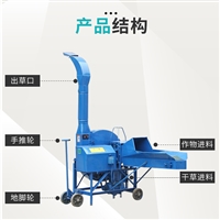 恒富机械干湿两用铡草机 秸秆柠条铡草揉丝机