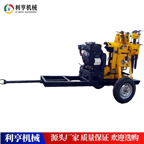 130米岩石打井机 液压水井钻机 柴油动力牵引式钻机