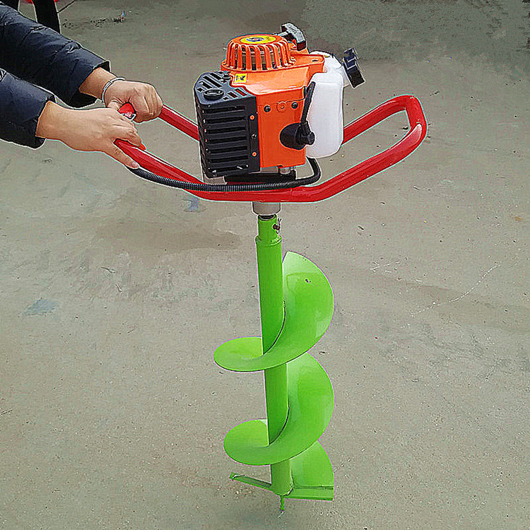 手扶小型地钻深坑 电线杆种树汽油挖坑机 便携式汽油挖坑机