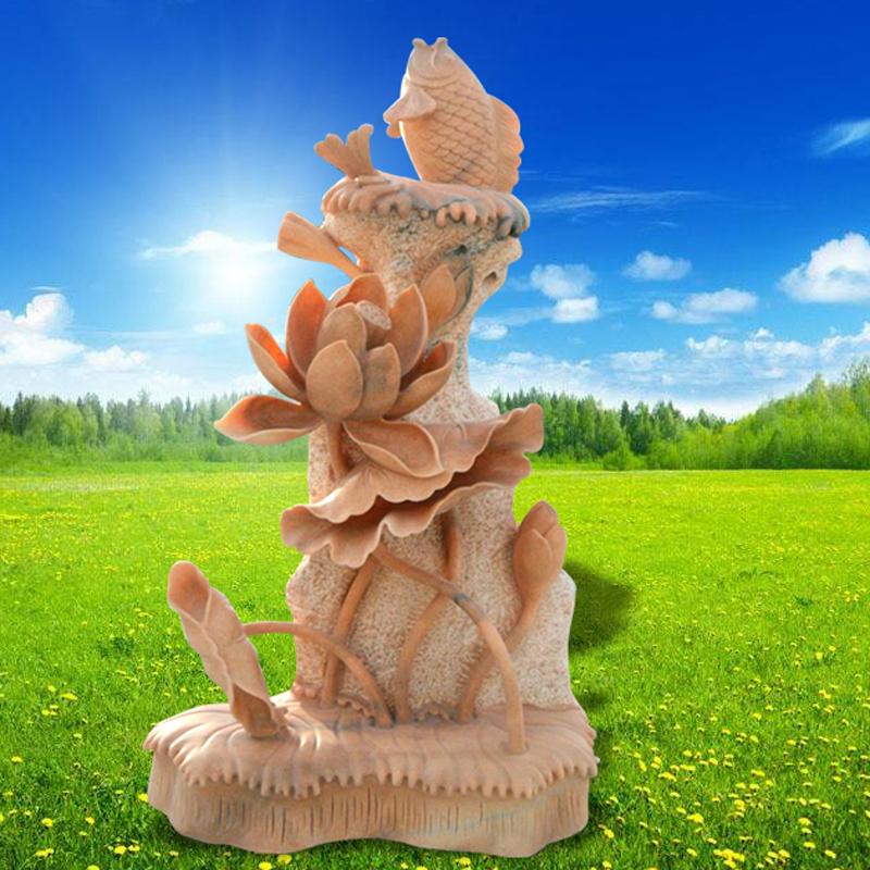 大理石莲花景观雕塑