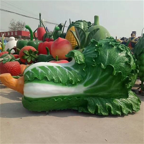白菜雕塑，仿真蔬菜水果雕塑厂家