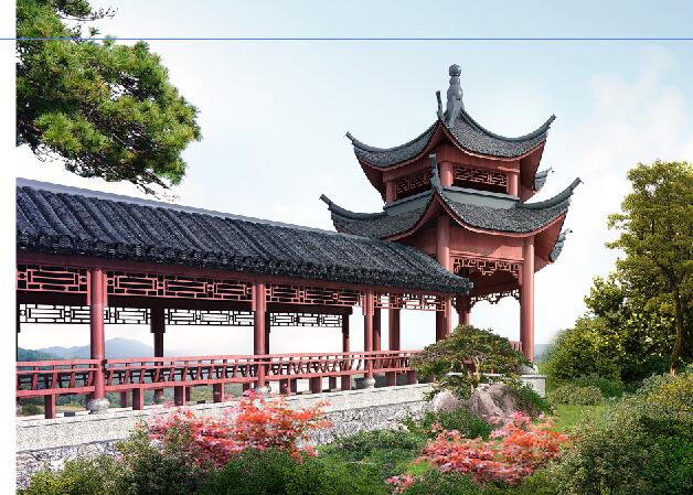 仿古廊亭设计施工