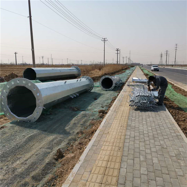 黑龍江 10kv電力架線鋼桿 分支鋼管桿 樁基施工隊