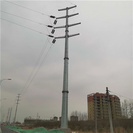 河北分支钢管杆 110kv直线输电钢杆 基础打桩厂家批发定做