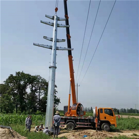 武汉电力双线杆 双回路终端杆 分支钢管杆厂家批发