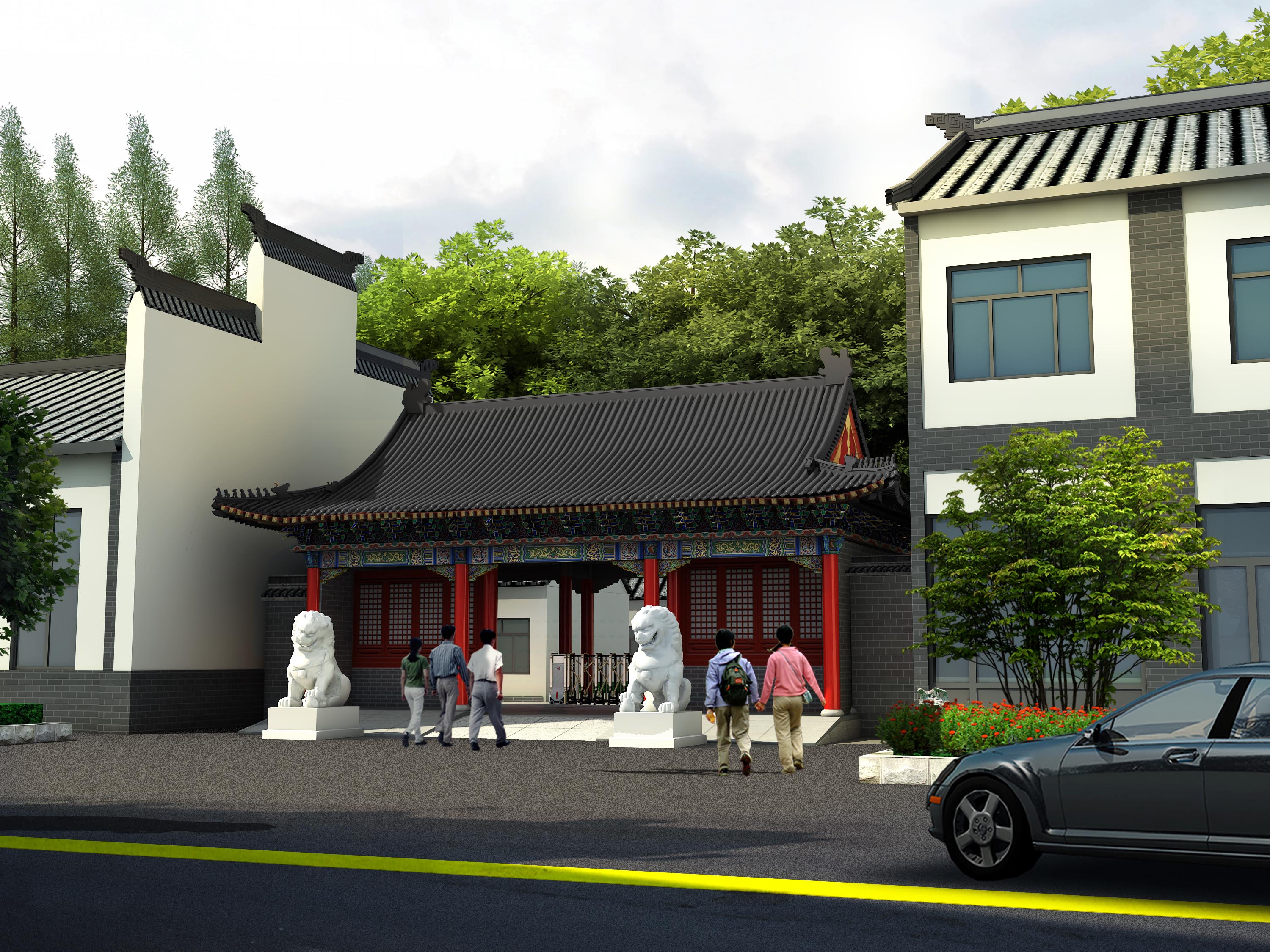 仿古建筑大门设计施工