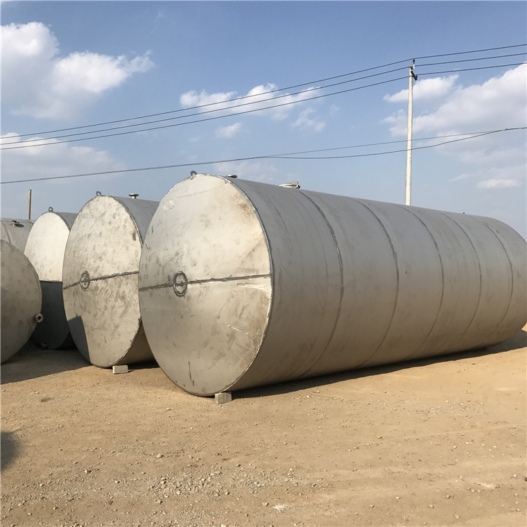 100吨出售二手不锈钢储罐 全不锈钢内盘管搅拌储罐 拓世 九成新