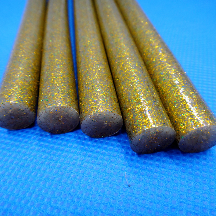 强力固定胶棒 商用胶棒 diy制作专用胶棒 黄金色闪胶棒#hc-8265