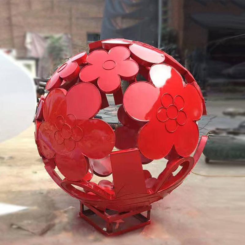 户外镂空球不锈钢雕塑