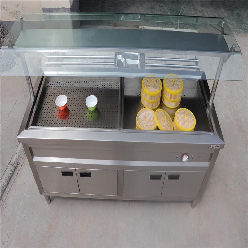 玻璃罩商用保温售饭台材质 餐厅地摊用保温售饭台价格