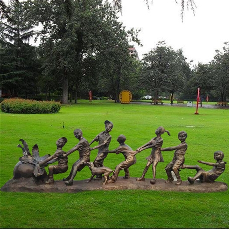 拔萝卜雕塑 童趣主题雕塑现货