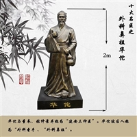 玻璃钢华佗雕塑  古代名医雕塑现货发售 厂家定制中医主题人物雕