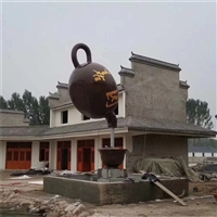 玻璃钢茶壶雕塑，悬壶雕塑，天壶制作厂家