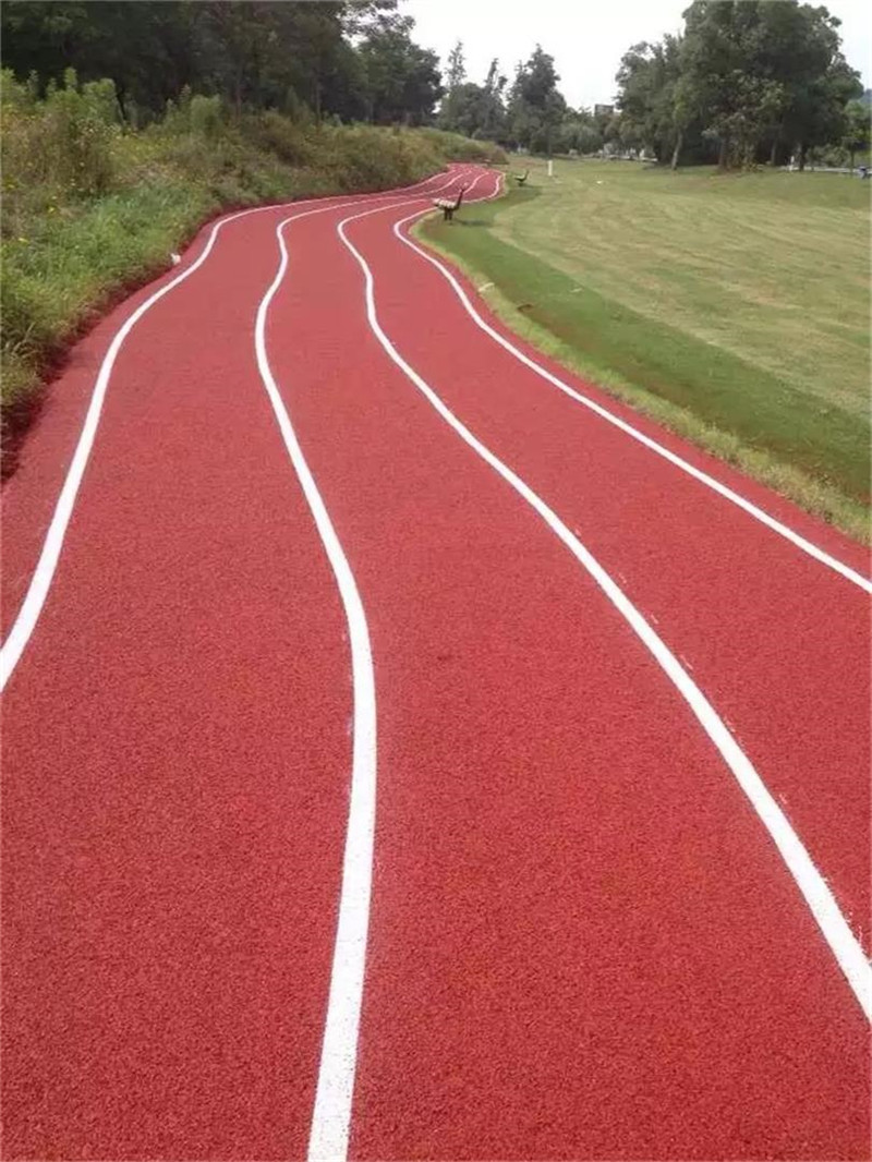 体育场塑胶跑道供应商怡涵体育公园塑胶跑道路面施工