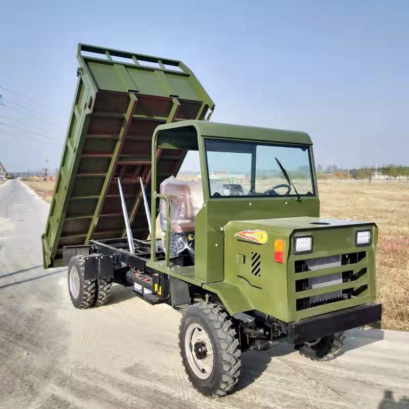 液压双顶自卸四轮车 客户定制多规格运输车 柴油单缸农用四轮车