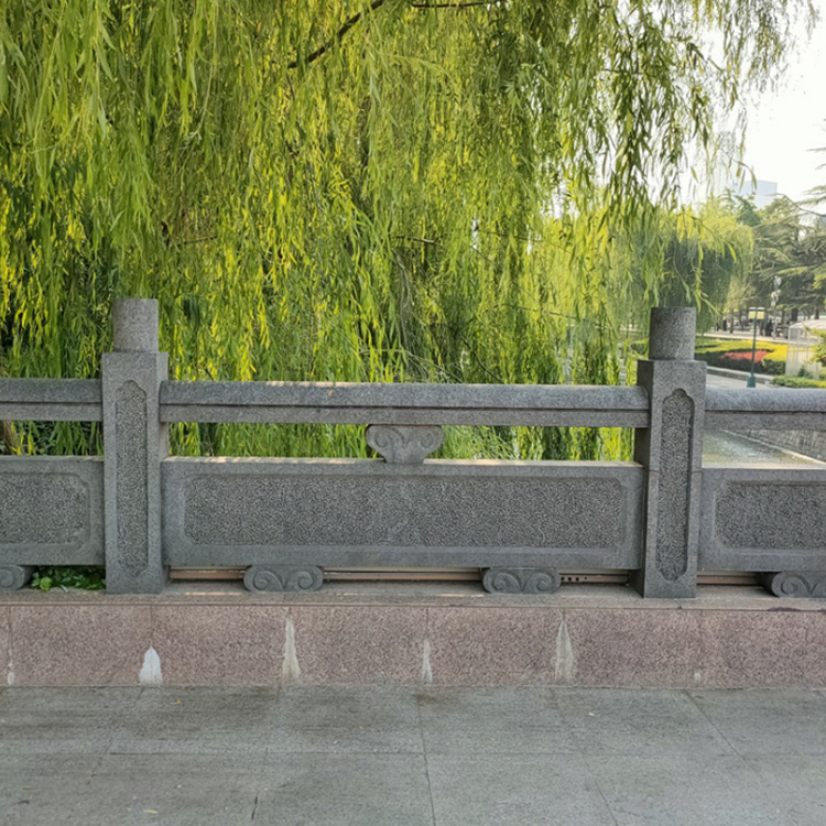 河堤河道青石栏杆 制作景区青石护栏栏杆 石栏杆厂子