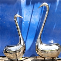 镜面不锈钢天鹅雕塑 镜面不锈钢动物雕塑