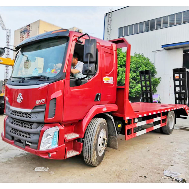 东风柳汽单桥挖机平板车