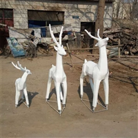 玻璃钢几何鹿雕塑制作 切面鹿雕塑