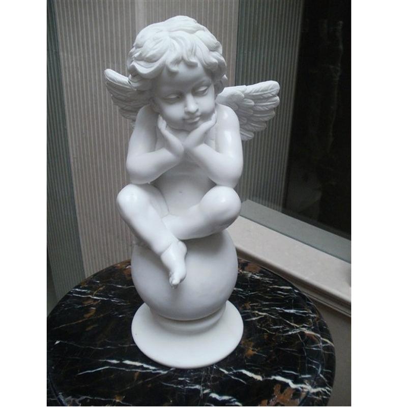 汉白玉西方小天使石雕