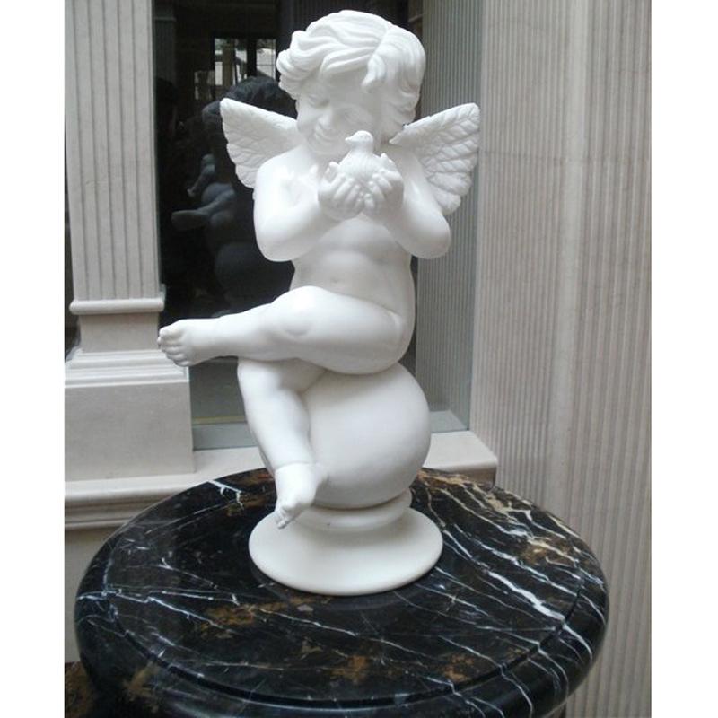 汉白玉西方小天使石雕