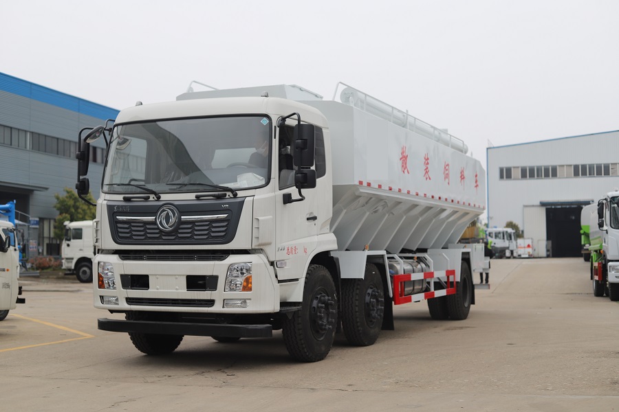 东风天锦三轴28方罐装饲料车 散装饲料车 饲料车