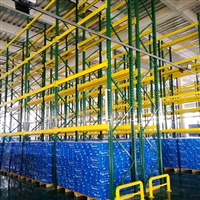 大型仓库货架 河南六维 黄色绿色货架 高位货架