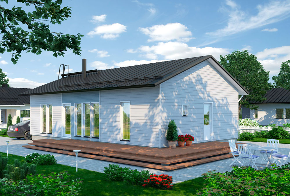 简易钢结构房屋效果图图片