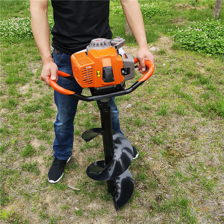 浩阳机械 二冲程手提式汽油打坑机 工地用地钻 水泥杆打窝机