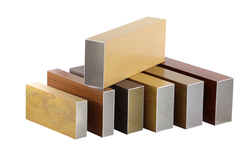 木纹铝方管 装饰铝管 氟碳喷涂铝方管 铝合金型材定制加工