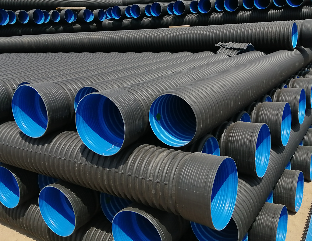陕西联塑hdpe双壁波纹管pe大口径聚乙烯螺旋波纹管