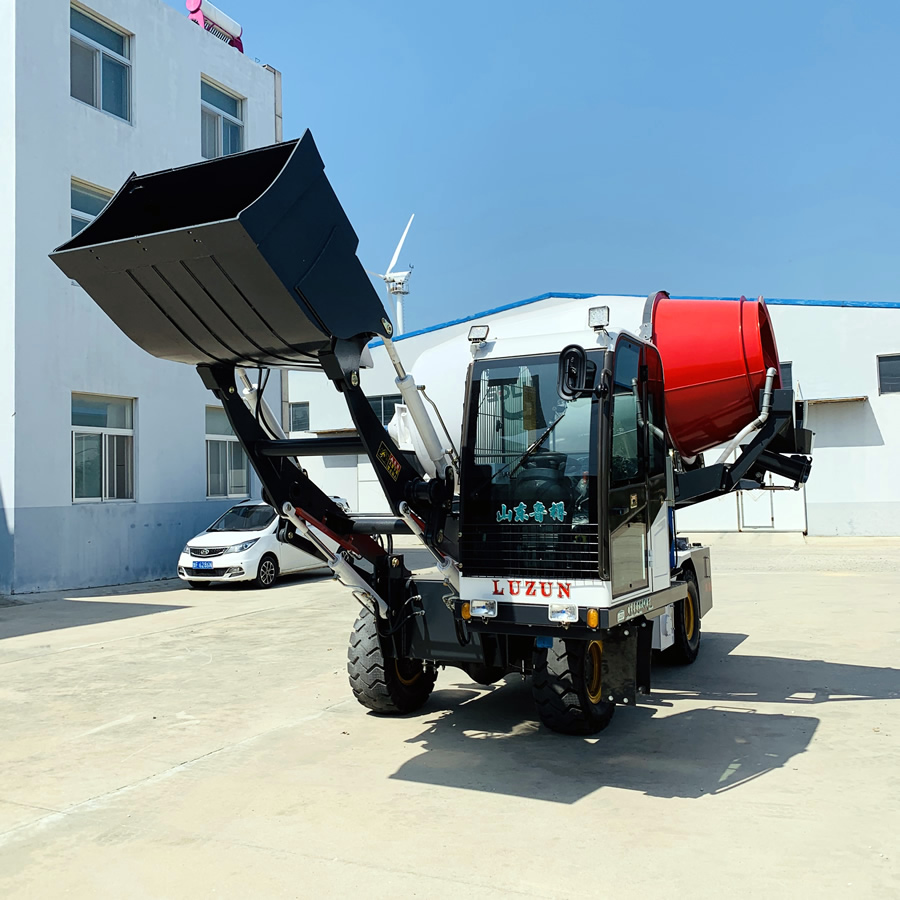 35方工地混凝土自动上料搅拌车阳江自动上料搅拌机料斗