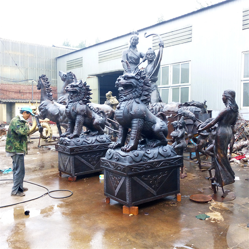 铸铜狮子雕塑 铜雕狮子