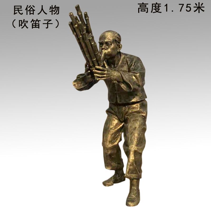 敲鼓吹笛人物雕塑 玻璃钢民俗雕塑 民俗民风雕塑