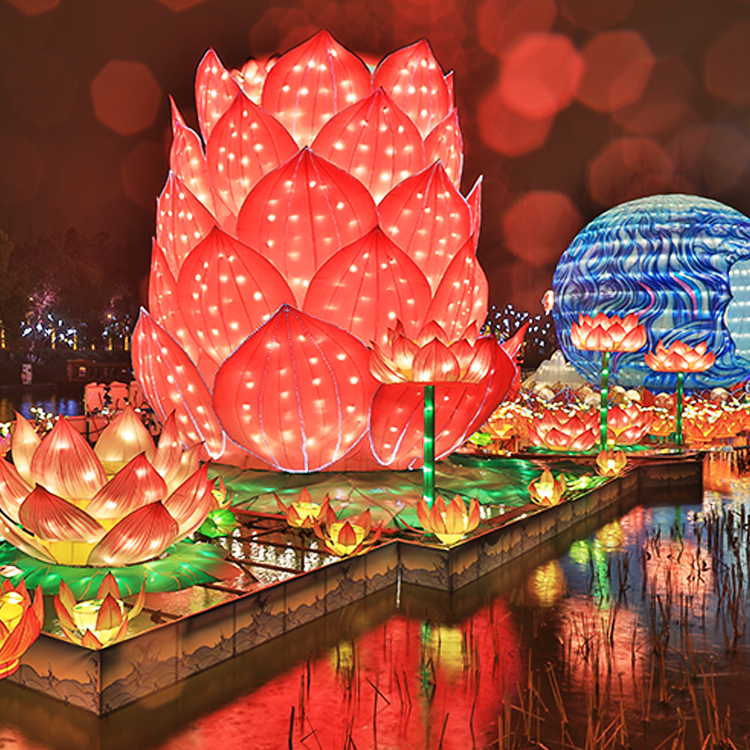 牛年花灯牛年彩灯春节灯会 元宵花灯