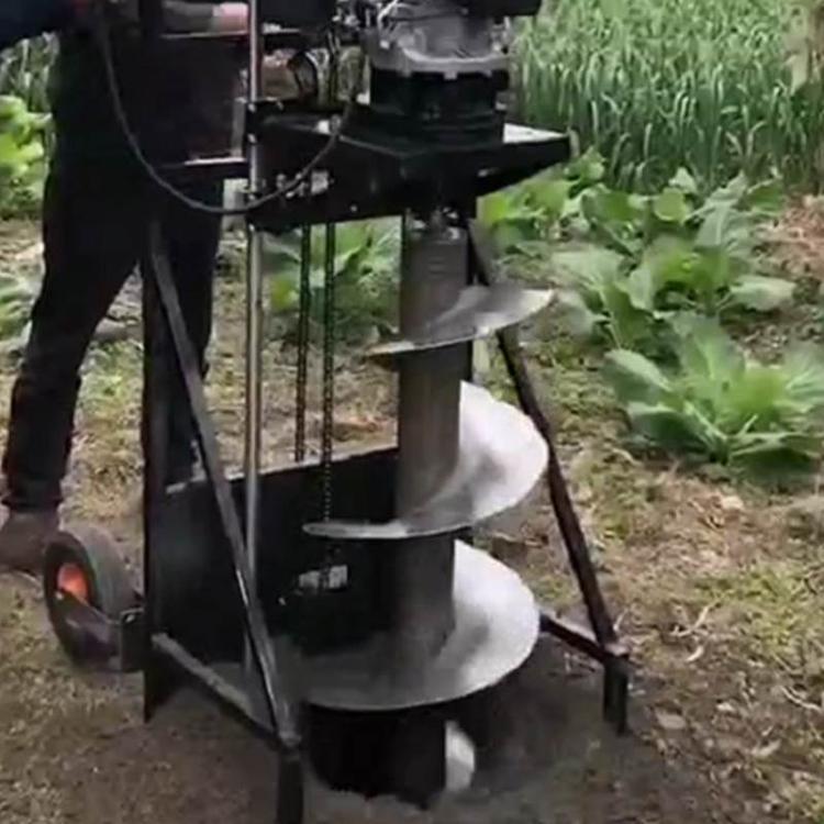 手推款电启动柴油挖坑机