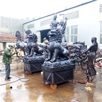 铸铜狮子雕塑 铜雕狮子