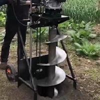 手推款电启动柴油挖坑机