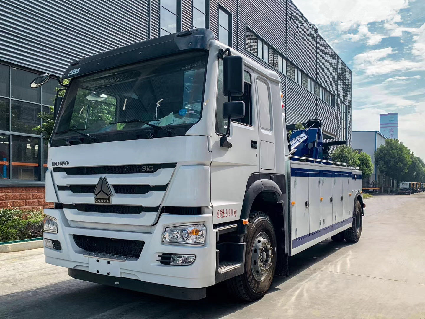 大型救援车 重汽豪沃单桥16吨拖吊连体清障车