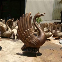 铸铜天鹅喷泉雕塑 天鹅喷水铜雕