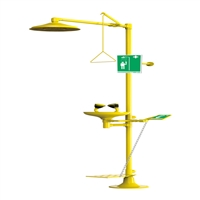 曲靖KC3不锈钢立式洗眼器 玉溪KC4不锈钢淋浴双口洗眼器 ABS涂层