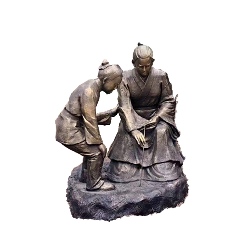 铁杵磨成针典故铜雕