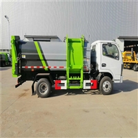 国六5方侧挂桶垃圾车 5方侧挂桶压缩垃圾车