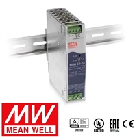 60W明纬开关电源型号WDR-60轨道安装电源现货